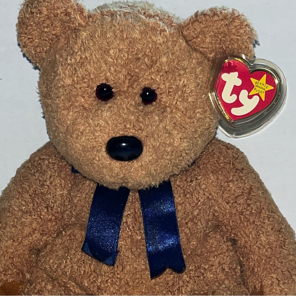Ty‎ Original Beanie Buddy Fuzz Brown Bear